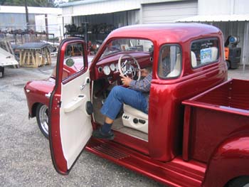 Mr. Brown at the wheel