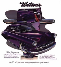 larry watson grapevine 1950 chevrolet chevy tudor two door sedan burgundy corvette grille lowered lake pipes