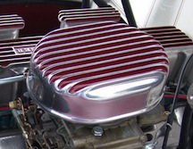 finned aluminum air cleaner with paint and polish unpolish polished or unpolished