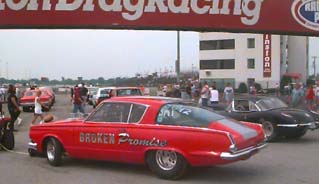 <barracude drag car Indy dragstrip NHRA>