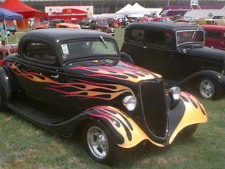 <flamed 1934 Ford Cooupe>