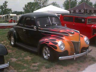 <1940 Ford coupe street rod flamed>