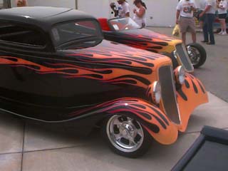 <1934 flamed ford coupe>